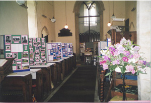 flowers in church